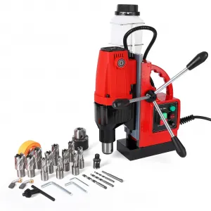 1100W Mag Drill Press , 1.57 in Boring Diameter, 580 RPM 2922lbf Magnetic Adhesion for Industrial Home Steel Fabrication