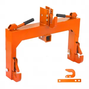 3-Point Quick Hitch Tractor Attachment 3000 LBS Lift Capacity 5-Level Adjustable Bolt Reinforced Steel Tubing Category 0 & 1 Farm Use