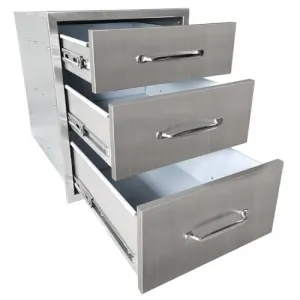 Stainless Steel SingleLayer BBQ Drawers for Outdoor Kitchen - 18 x 23 x 23 Inch