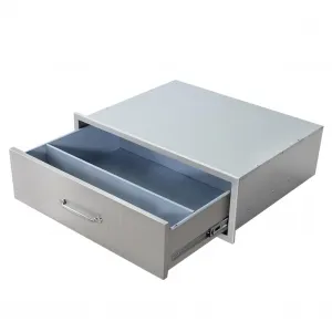 Stainless Steel SingleLayer BBQ Drawers for Outdoor Kitchen - 30 x 10 x 23 Inch