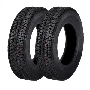 2 PCS Trailer Tires, ST175-80D13 175 80 13 6PR Trailer Tires With 13'' Rim, Load Range C 175/80D Premium Trailer Tires For Different Agricultural Terrains Towing