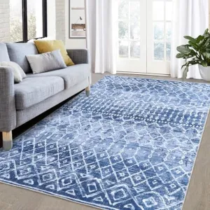 Large Area Rug 8x10 Rugs for Living Room Colourful Printed Rug Washable Rug Bobemian Low Pile Modern Rug Boho Throw Rugs Non Slip Area Rugs Bedroom Rug Home Office