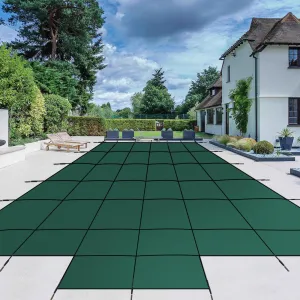 Winter Pool Cover for 20x40ft Inground Pool with Center Steps – Rectangle Safety Net, Ultra-Dense, 22x42ft Cover with 4x8ft Steps