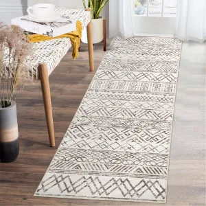 Boho Runner Rug 2x6, Boho Modern Rug Geometric Hallway Rug Washable Rugs Runner Indoor Non-Slip Kitchen Runner Rug Distressed Rubber Backing Runners Carpet for Entryway Bedroom