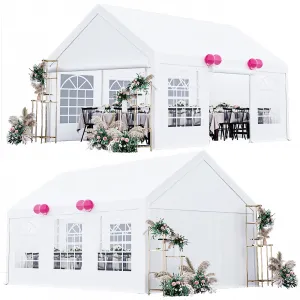 13x26ft Heavy Duty Party Tent - Wedding Canopy with Detachable Sidewalls & 3 Storage Bags for Outdoor Events, Weddings & Camping