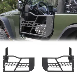Off-Road Tubular Trail Doors Compatible with Jeep Wrangler TJ 1997-2006 - Set of 2 Tube Half Doors for Offroad Adventure