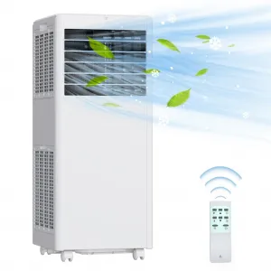 Portable Air Conditioner, 8,000 BTU Air Conditioner Cools up to 350 Sq.ft, Portable AC Built-in Cool with Dehumidifier and Fan Modes, Remote Control and Installation Kits, White