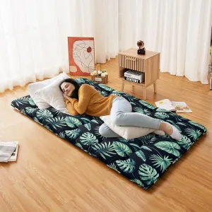 Japanese Futon Mattress, Twin Size Futon Floor Mattress Japanese Style Floral Pattern Mattress for Floor, Tatami Mat, Sleeping Mattress Pad for Camping Travel, Flowers