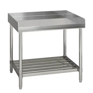 36"L x 30"W x 34"H Stainless Steel Work Table with Backsplash & Sidesplashes - Commercial Prep Table with Undershelf for Kitchen, Restaurant, Garage, and Laundry