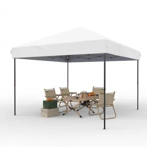 10' X 10' Pop Up Canopy Tent Waterproof UV Resistant Commercial Instant Shelter with Carry Bag, White