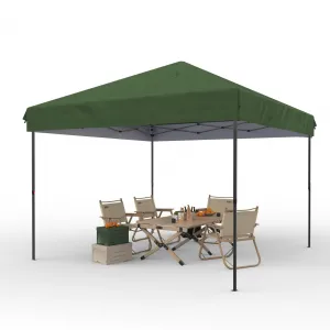 10'x10' Pop-Up Canopy - Waterproof & UV Resistant Commercial Instant Tent for Outdoor Events, Farmer Market, Party, Patio, Green