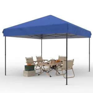 10'x10' Pop-Up Canopy - Waterproof & UV Resistant Commercial Instant Tent for Outdoor Events, Farmer Market, Party, Patio, Blue