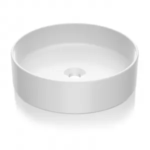 Round Sinks for Bathrooms, Round Bowl Sink, Vessel Sinks, Circular White Vessel Sinks Countertop Sinks for Lavatory 45 * 45 * 12cm