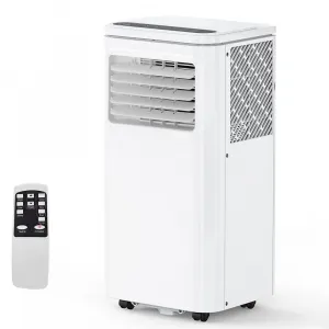 10000 BTU Portable Air Conditioner, 3-In-1 AC Unit with Cooling, Dehumidifier & Fan, for Rooms Up to 450 Sq.Ft, Includes LCD Display & Remote Control, for Bedroom, Office, Dorm, White
