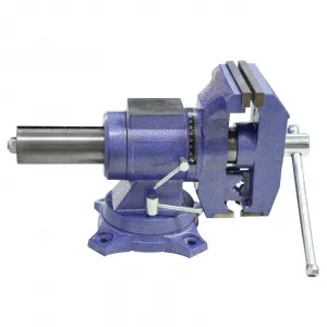 6" Bench Vise 2-in-1 Multi-Jaw 360° Swivel Base Heavy Duty Iron Powder Coated Secure Clamp for Workshop Home Use