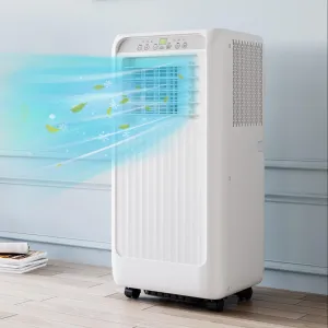8,000 BTU Portable Air Conditioners, 3-in-1 Portable AC Unit Cools Up to 350 Sq.Ft, Quiet Air Conditioner with Fast Cooling/Energy Saving/Remote Control/24Hrs Timer for Bedroom, Office, Apartments