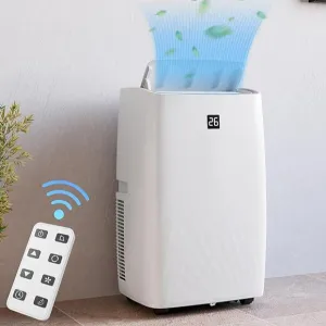 Portable Air Conditioner with Cooling and Dehumidification Function,14000 BTU Portable AC Suitable for 700 Sq.Ft Air Cooler with a Remote Control Function Easy Movement