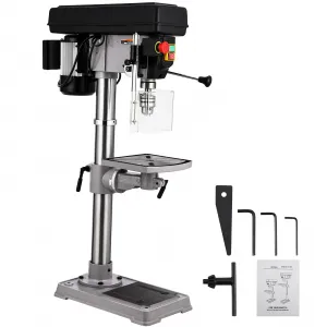 13 in Benchtop Drill Press, 7.5 Amp 120V Pure Copper Motor with Swing-away Safety Guard, 288-3084 RPM Variable Speed, 0-45° Tilting Worktable, Tabletop Drilling Machine for Wood Metal