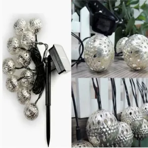 20LED 16.4ft Outdoor Solar String Lights with Stake Waterproof Multicolor Moroccan String Lights Suitable for Indoor Outdoor [Colorful]