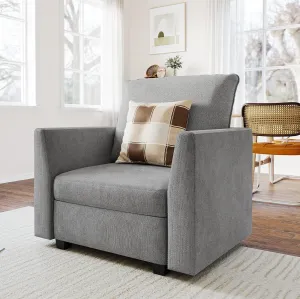 Armrest Module for Modular Sofa Sectional Couch, Pair of Side Armrest for Sectional Modular Sofa, Linen Fabric, Grey