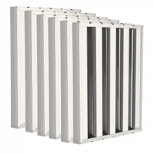 19.5x15.5" Range Hood Filters, 430 Stainless, 5 Grooves, 6-Pack - 19.5W x 15.5H
