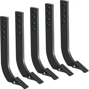 Box Blade for Tractor + 16 Inch Ripper Shanks + Adjustable Handle + Heavy-Duty Steel + Anti-Rust Coating + 4 Holes for Adjustment + Tillage and Grass Leveling