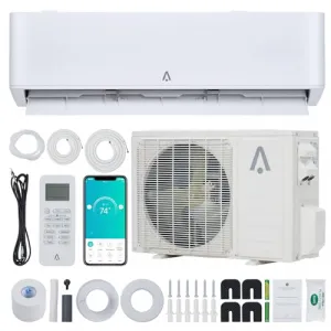 Mini Split AC/Heating System With WiFi, With Energy Star Certification, 12000 BTU 23 SEER 2 115V~, Suitable for 750+ Sq. Ft
