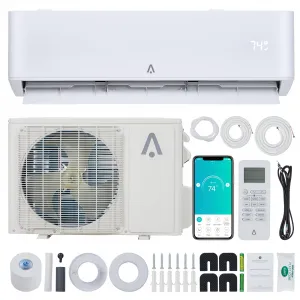 Mini Split AC/Heating System With WiFi, With Energy Star Certification, 18000 BTU 23 SEER 2 208/230V~, Suitable for 1250+ Sq. Ft