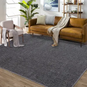 Area Rug 5x7 Modern Solid Textured Machine Washable Rug Contemporary Carpet Rug Foldable Stain Resistant Non-Slip Accent Rug for Living Room Farmhouse Dining Table Decor