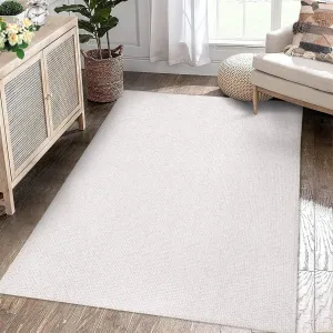 Area Rug Cream White 2x3 Modern Solid Small Washable Rug Chenille Front Door Doormat Indoor Foldable Floor Cover Entryway Door Mat Boho Non-Slip Welcome Mat for Living Room Bedroom Bedside