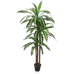 Dracaena Silk Plant 6FT Artificial Tree Dracaena Artificial Plants Indoor Tall Artificial Plants for Office Home Living Room Housewarming Gift