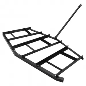 Driveway Drag 84" Width, Tow Behind Drag Harrow 35" Length, Driveway Tractor Harrow with Pin-Style Hitch, Heavy Duty Steel Driveway Grader for ATV, UTV, Garden Lawn Tractors - 84"with Connecting rod