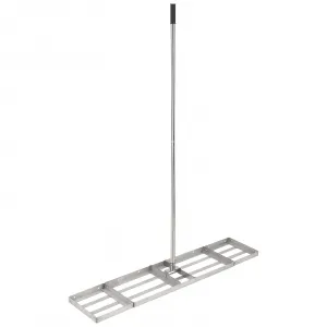 48"×10" Heavy-Duty Steel Lawn Leveling Rake with 180° Flexible Rotation - Topdressing Spreader Tool for Backyard, Garden, Golf Course, Farm, and Pasture