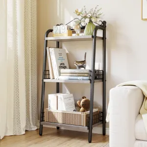 3-Tier Bathroom Ladder Shelf, Small Bathroom Organizers and Storage, Small Freestanding Ladder Shelf for Bathroom Living Room Balcony Kitchen