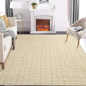 6x9 Large Area Rug for Living Room Modern Washable Rug Checkered Print Accent Rug Contemporary Plaid Throw Carpet for Bedroom Dining Room Office Non-Shedding Non Slip Foldable Rug Yellow
