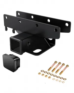 2-inch Rear Bumper Tow Trailer Hitch Receiver Kit Compatible with 2007-2018 Jeep Wrangler JK 4-Door，2-Door (Excludes JL Models)
