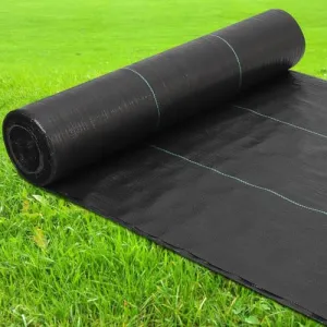 3.2OZ Weed Barrier Landscape Fabric, 3 ×300FT Heavy Duty Garden Weed Fabric, Woven PP Weed Control Cover, Driveway Cloth, Geotextile Fabric for Landscaping, Ground Cover, Weed Blocker Mat