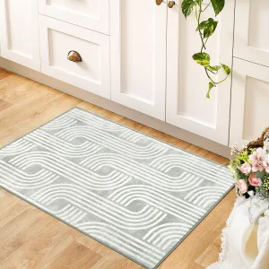 Soft 2x3 Area Rug, Anti Slip, Washable, Pet Friendly, Faux Cashmere Modern Carpet for Living Room Bedroom, Grey