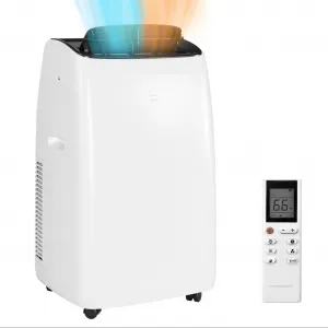 14000 BTU Inverter Portable Air Conditioner, Dual Hose, Cools Heats 750 Sq Ft, 4-in-1 Quiet 42dB, Easy Window Kit for Home Office Year-Round Comfort