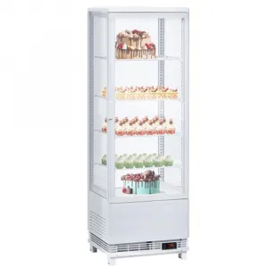 118L/4.2 Cu.FT Commercial Cake Display Refrigerator, Single-Door Merchandiser with LED Lighting, Double-Layered Glass for Home Store Gym Bar