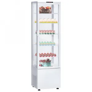 308L/10.9 Cu.FT Commercial Refrigerator Display Case, Display Fridge Single-Door Pastry Display Case with LED Lighting for Home Store Gym Bar