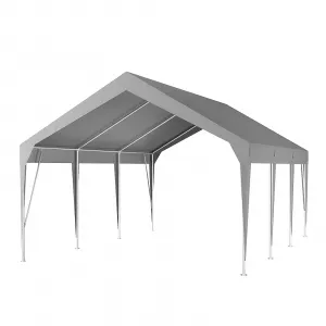 13'x20' Heavy Duty Carport, Waterproof UV-Protected Car Canopy for Cars, Boats & Storage, Durable Outdoor Shelter, Grey
