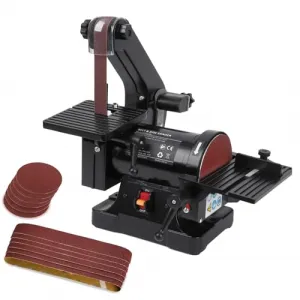 1"x30" Belt Sander with 5" Disc Sander, 2.1A Powerful Motor Bench Sander for Woodworking, Includes 8x80 Grit and 4x100 Grit Sandpaper