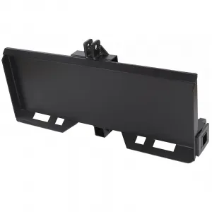 Universal 3 Point Attachment Adapter for Skid Steer, Adjustable Width 8"-43", 2" Trailer Hitch, Grade 50 Steel, Quick-Connect, Fits Category 1 Implements, For Farming & Construction