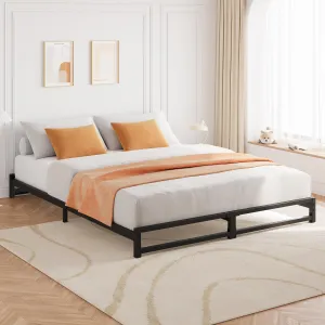 6 Inch Queen Size Bed Frame Heavy Duty Metal Platform Bed Frame with Steel Slat Support, Mattress Foundation, No Box Spring Needed, Noise Free, Black (Queen)