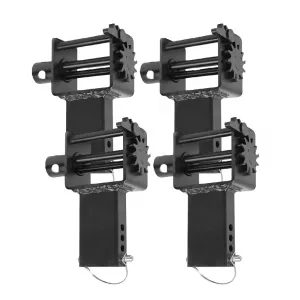 Heavy Duty Flatbed Tool with Standard Size Bar 4 Pcs Trailer Stake Pocket Winch, Black