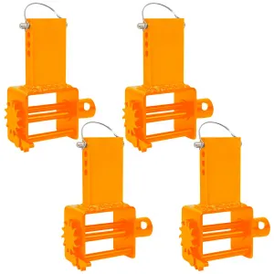 Trailer Stake Pocket Winch, Pack of 4 Heavy Duty Stake Pocket Winch 16200 Lbs Capacity and 5400 Lbs Load Limit for Flatbed Trailer Trucks Winches, Orange