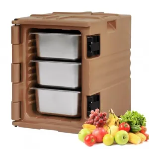 82Qt Catering Food Heater, LLDPE & PU Foam, Great Insulation - brown