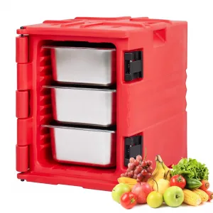 82Qt Catering Food Heater, LLDPE & PU Foam, Great Insulation - red
