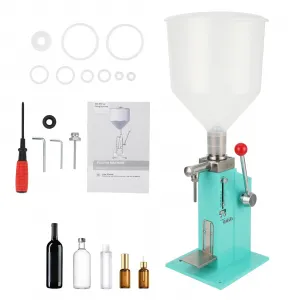 5-50ml Manual Paste Liquid Filling Machine - Adjustable Bottle Filling Machine With 10L Transparent, Lightweight Design for Creams Perfume Drink Medicine